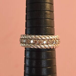 DAVID YURMAN PAVÉ CABLE BAND RING WITH DIAMONDS Sz 10